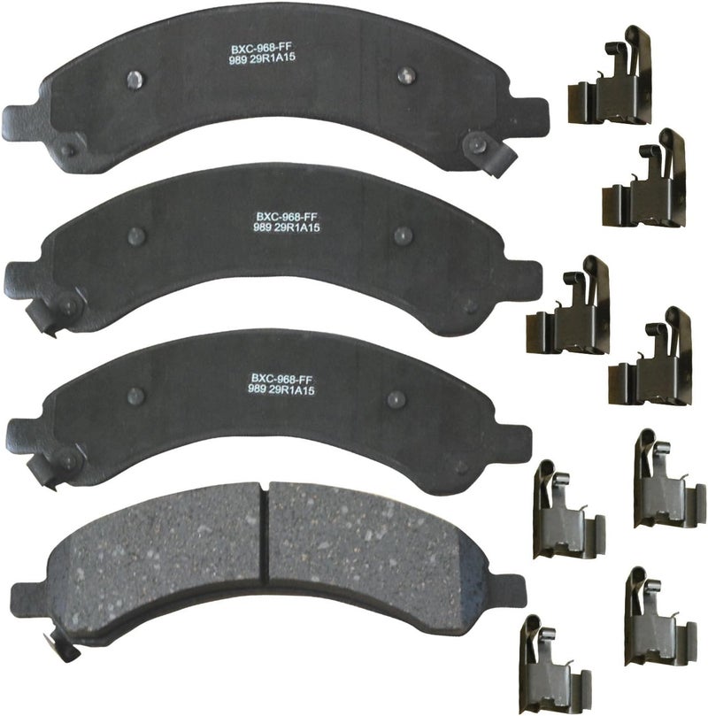 Bendix وسادات فرامل خلفية سيراميك SBC989 الممتازة لشيفروليه إكسبريس 3500 2008-2003، جي إم سي سافانا 3500 2008-2003 - Image 1